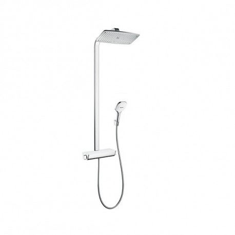 Hansgrohe Raindance Select E sprchový systém Showerpipe 360 1jet EcoSmart s termostatom biela/chróm 27286400