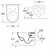 VILLEROY & BOCH Subway 2.0 predstenový set modul ViConnect, WC misa DirectFlush, sedátko SoftClose, tlačítko biele 5614R201SET