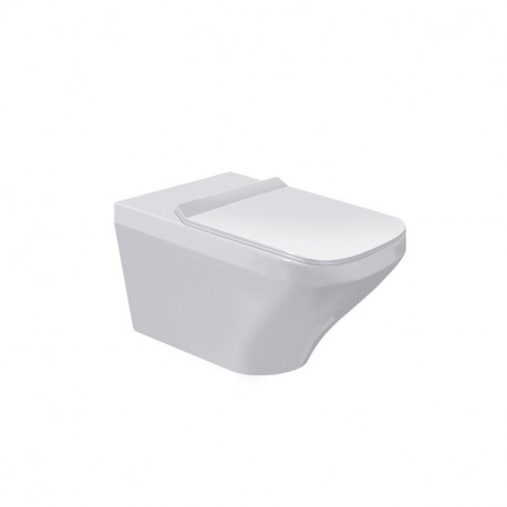 DURAVIT Dura Style závesná WC misa 37 x 62 cm Rimless, upevnenie Durafix, biela s úpravou WonderGliss 25420900001