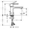 Hansgrohe Rebris S umývadlová batéria, CoolStart, s výpusťou kov, matná čierna, 72584670