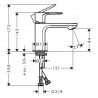 Hansgrohe Rebris E umývadlová batéria 80, CoolStart, chróm 72554000