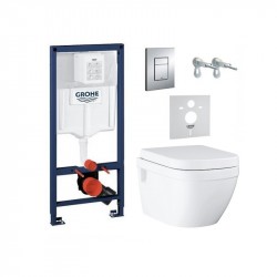 GROHE Solido - set modul Rapid SL, misa WC Euro Ceramic Rimless, sedátko SoftClose, tlačítko Even chróm 39930000G5