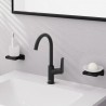 Hansgrohe Logis páková umývadlová batéria 210 s otočným výtokom, EcoSmart, matná čierna, 71131670