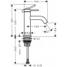 HANSGROHE Tecturis S 80 batéria umývadlová stojanková pre studenú alebo predom namiešanú vodu, EcoSmart+, matná čierna 73313670