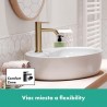 HANSGROHE Tecturis S 110 batéria umývadlová stojanková, CoolStart, EcoSmart+, kartáčovaný bronz 73312140