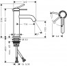 HANSGROHE Tecturis S 110 batéria umývadlová stojanková, CoolStart, EcoSmart+, kartáčovaný bronz 73312140