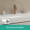 HANSGROHE Tecturis S 110 batéria umývadlová stojanková s odtokovou súpravou s tiahlom kartáčovaný bronz 73314140