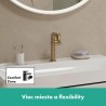 HANSGROHE Tecturis S 150 batéria umývadlová stojanková s odtokovou súpravou Push-Open kartáčovaný bronz 73340140