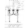 HANSGROHE Tecturis S batéria umývadlová stojanková 3-otvorová s odtokovou súpravou Push-Open kartáčovaný bronz 73330140