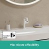 HANSGROHE Tecturis S 110 batéria umývadlová stojanková s odtokovou súpravou Push-Open matná biela 73320700