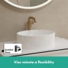 HANSGROHE Tecturis S 240 batéria umývadlová stojanková s odtokovou súpravou Push-Open kartáčovaný bronz 73370140