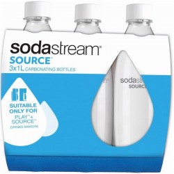 SODASTREAM SOURCE PLAY tripack 1L fľaša biela