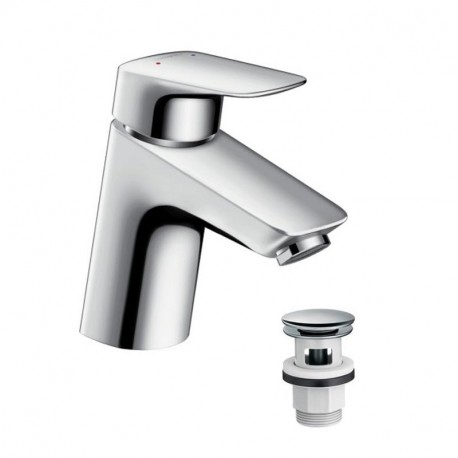 Hansgrohe Logis páková umývadlová batéria 70 s výpusťou Push-Open, chróm, 71077000