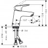 Hansgrohe Logis SET 3v1 sada pre sprchu a umývadlo, chróm, 71600000+26534400+71077000