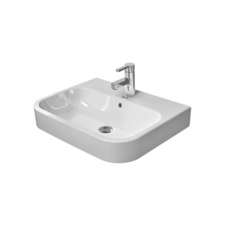 Duravit HAPPY D.2 umývadlo na dosku 60 x 46 cm brúsené, biele s WonderGliss 23156000001