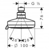 Hansgrohe Croma 100 hlavová sprcha Multi 3 polohová k sprchovému ramenu chróm 27443000
