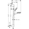 Hansgrohe Crometta sprchový set 1jet s tyčou 0,65 m biela/chróm, 26533400