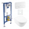 VILLEROY & BOCH Architecturapredstenový set ViConnect, WC misa DirectFlush, sedátko SoftClosing, tlačítko E200 biele 4694HR01SE