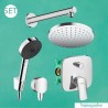 Hansgrohe LOGIS sprchový systém s hlavovou a ručnou sprchou PULSIFY 3jet EcoSmart, chróm 71405000SET1SPR