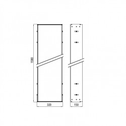 EMCO Asis 2.0 rám na zabudovanie skrinky 1586 x 316 mm, 972000011