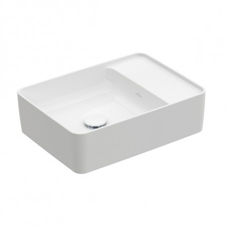 VILLEROY & BOCH Collaro umývadlo na dosku miska 510 x 380 mm obdĺžnik bez prepadu s plochou pro armaturu biela 4A175301