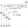 VILLEROY & BOCH Subway 3.0 umývadlo s prepadom s otvorom pre batériu spodná strana brúsená, 600 x 470 mm, Stone White C+, 4A706