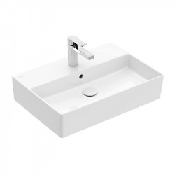 VILLEROY & BOCH Memento 2.0 Umývadlo 600x420 mm, s prepadom, otvor na batériu, AntiBac, alpská biela 4A2260R1