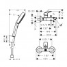 Hansgrohe Logis SET 3v1 sada pre vaňu a umývadlo, matná čierna, 71400670+71107670+24303670