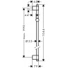 Hansgrohe sprchová tyč Unica Varia 105 cm chróm, 27356000