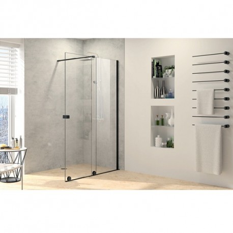 HÜPPE Xtensa Pure Walk-In sprchová stena 120 cm s nástennou lištou Select+ strieborná pololesklá, sklo číre s úpravou AntiPlaqu