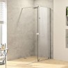 HÜPPE Xtensa Pure Walk-In sprchová stena 180 cm s dverami, upevnenie vpravo, strieborná pololesklá, číre sklo s AntiPlaque AP X