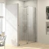 HÜPPE Xtensa Pure Walk-In sprchová stena 180 cm s dverami, upevnenie vpravo, strieborná pololesklá, číre sklo s AntiPlaque AP X