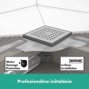 Hansgrohe RainDrain Point podlahová vpusť, 15x15 cm, kartáčovaná nerezová oceľ, 56248800