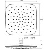 Ravak hlavová sprcha ABS, 250x250 mm, matná čierna X07P570