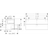 Hansgrohe Xevolos E skrinka pod umývadlo 1180 x 475 mm s 2 zásuvkami, matná biela, 54184320