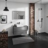 Hansgrohe Xevolos E skrinka pod umývadlo 980 x 550 mm s 2 zásuvkami pre dosku so zápustným umývadlom, bridlicová matná sivá, 54