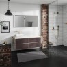 Hansgrohe Xevolos E skrinka pod umývadlo 1370 x 550 mm so 4 zásuvkami pre umývadlá na dosku vľavo, pieskovo béžová matná, 54237