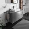 Hansgrohe Xevolos E skrinka pod umývadlo 1180 x 550 mm s 2 zásuvkami pre dosku so zápustným umývadlom, bridlicová matná sivá, 5