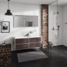 Hansgrohe Xevolos E skrinka pod umývadlo 1370 x 550 mm so 4 zásuvkami pre umývadlá na dosku vpravo, pieskovo béžová matná, 5424