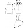 Hansgrohe Xevolos E skrinka pod umývadielko 340 x 245 mm, pánty vľavo, matná biela, 54166320