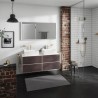 Hansgrohe Xevolos E doska pod umývadlo 1370 x 550 mm s 2 výrezmi pre zápustné umývadlo na dosku 500 x 480 mm, pieskovo béžová m