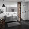 Hansgrohe Xevolos E doska pod umývadlo 1570 x 550 mm s 2 výrezmi 600 x 480 mm, bridlicová matná sivá, 54211760