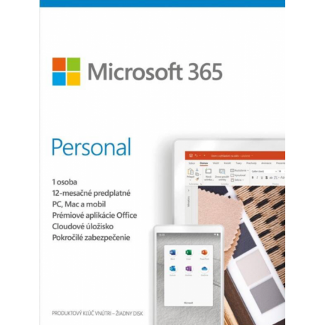 Microsoft 365 Personal P6 Mac/Win, 1 Rok, SK