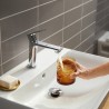 Hansgrohe Rebris E umývadlová batéria 110, CoolStart, chróm 72560000