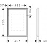 Hansgrohe Xarita E zrkadlo s LED osvetlením 500 x 50 mm s infračerveným čidlom, matná biela, 54998700