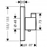 Hansgrohe ShowerSelect termostatická batéria Highflow k telesu pod omietku, chróm 15760000