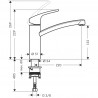 Hansgrohe Focus M41 páková drezová batéria 160, vzhľad nerez 31806800