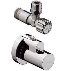 Hansgrohe rohový ventil 1/2"-3/8"+ dizajnová krytka ventilu chróm, 13954000