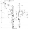 Hansgrohe Metris M71 drezová batéria 320 s vyťahovacou sprškou 2jet vzhľad nerez14820800