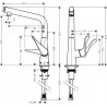 Hansgrohe Metris Select M71 drezová batéria 320 vzhľad nerez s tlačítkom Select 14883800